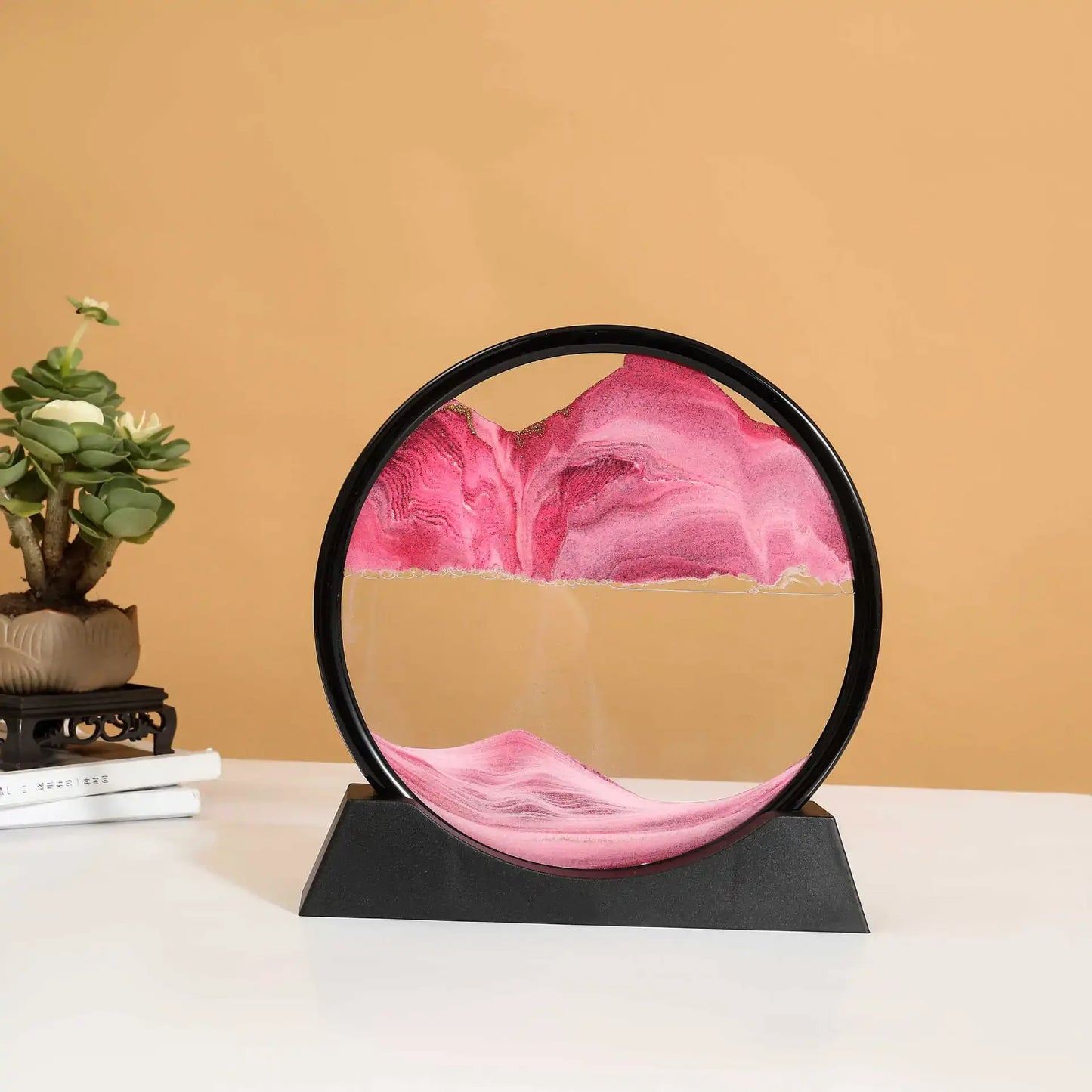 3D Sandscape Moving Sand Art Picture Round Glass Deep Sea