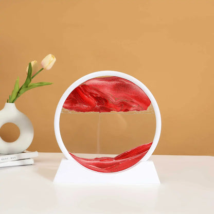 3D Sandscape Moving Sand Art Picture Round Glass Deep Sea