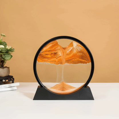 3D Sandscape Moving Sand Art Picture Round Glass Deep Sea