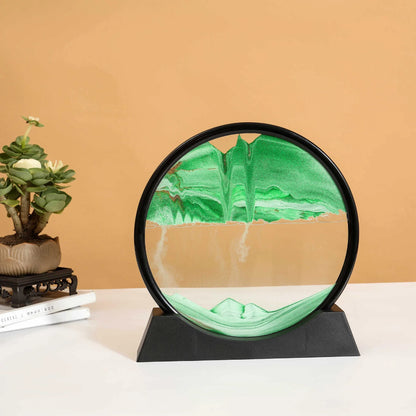 3D Sandscape Moving Sand Art Picture Round Glass Deep Sea