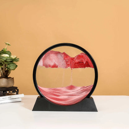 3D Sandscape Moving Sand Art Picture Round Glass Deep Sea
