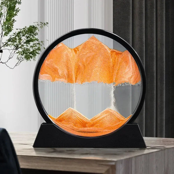 3D Sandscape Moving Sand Art Picture Round Glass Deep Sea