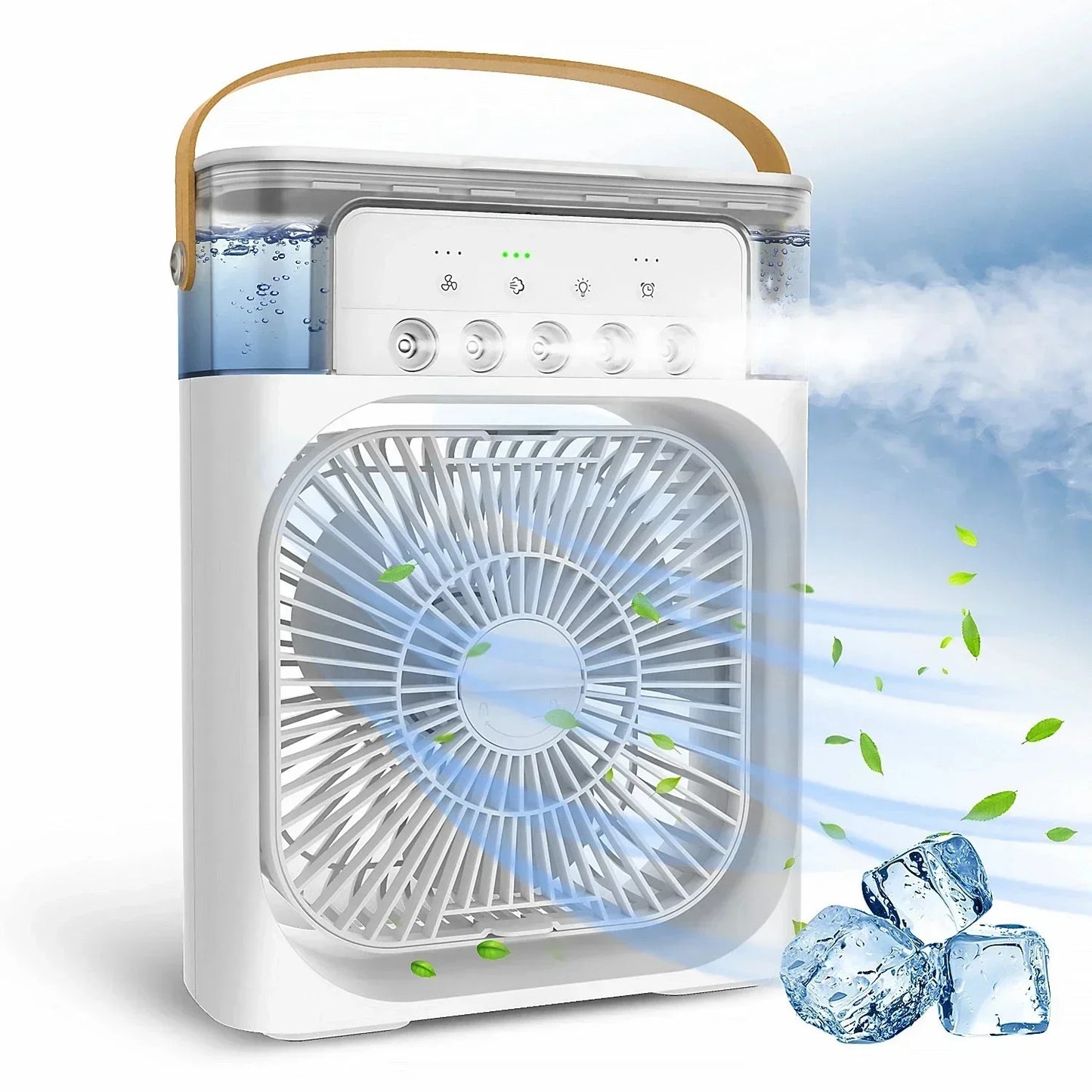 New 3 In 1 Fan AIr Conditioner Household Mini Air Cooler LED Night