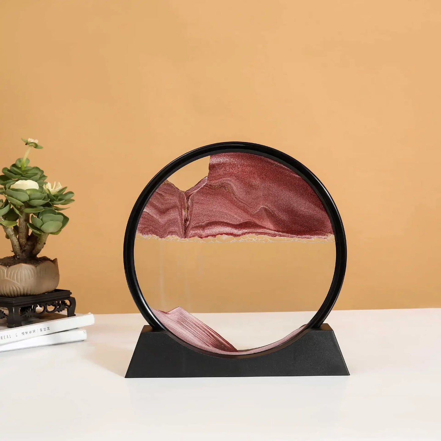 3D Sandscape Moving Sand Art Picture Round Glass Deep Sea