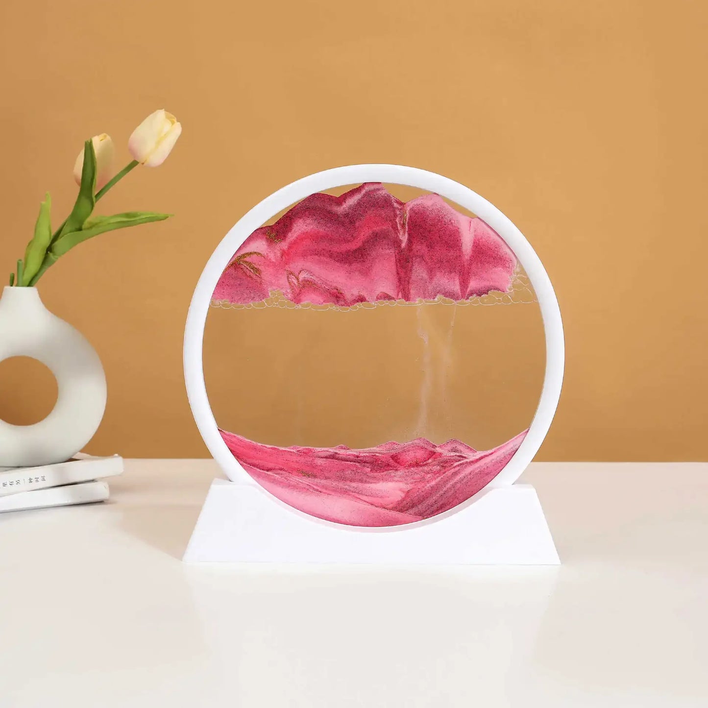 3D Sandscape Moving Sand Art Picture Round Glass Deep Sea