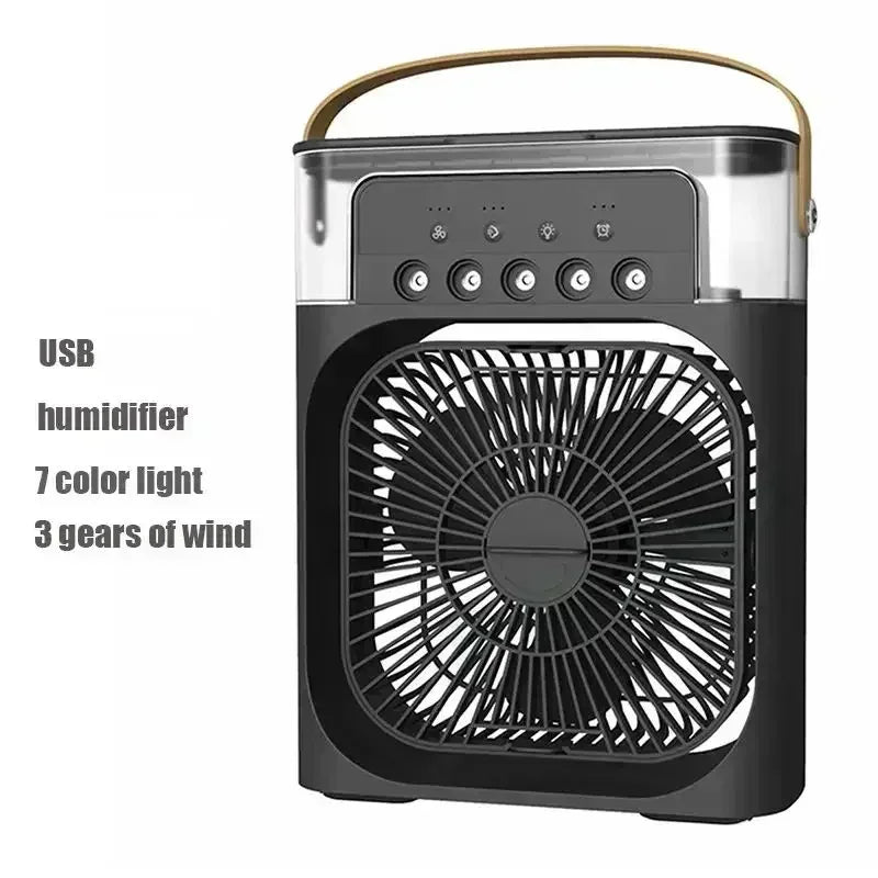New 3 In 1 Fan AIr Conditioner Household Mini Air Cooler LED Night