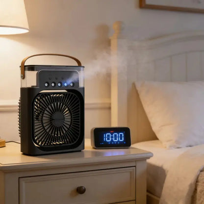New 3 In 1 Fan AIr Conditioner Household Mini Air Cooler LED Night