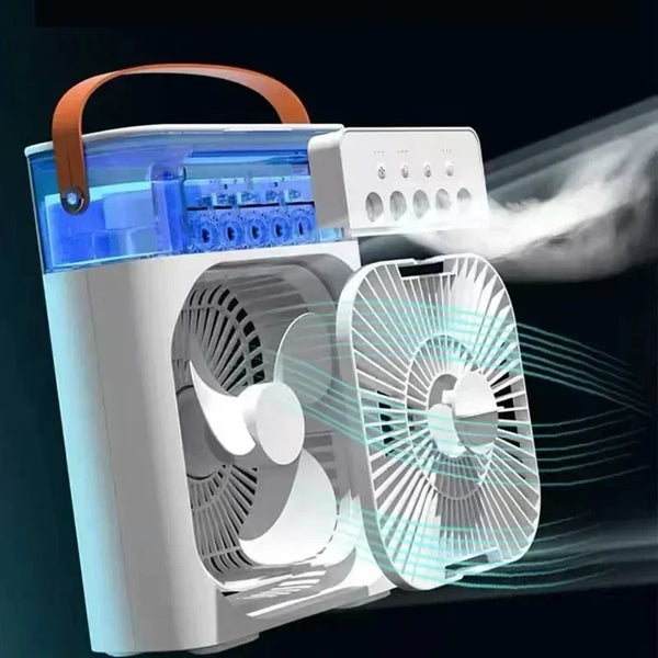 New 3 In 1 Fan AIr Conditioner Household Mini Air Cooler LED Night